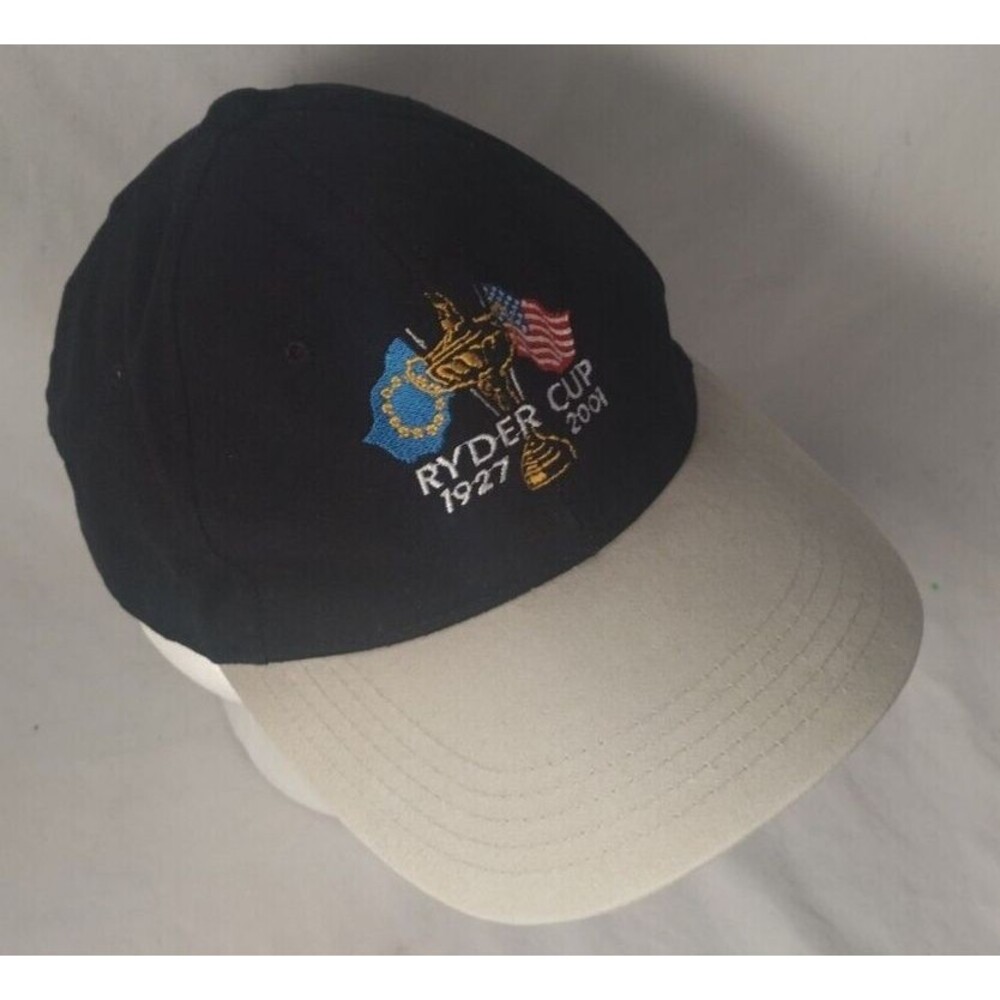 Ryder Cup 1927-2001 Ashworth Black Adjustable Strapback Golf Hat/Cap-EXCELLENT!